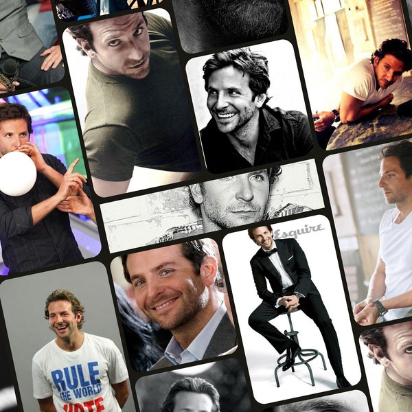 Bradley Cooper Aesthetic Wall Collage Kit 50 Pieces digital download