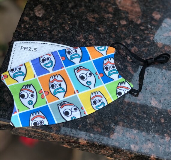 Disney's Toy Story Forky Face Mask Reusable Washable | Etsy