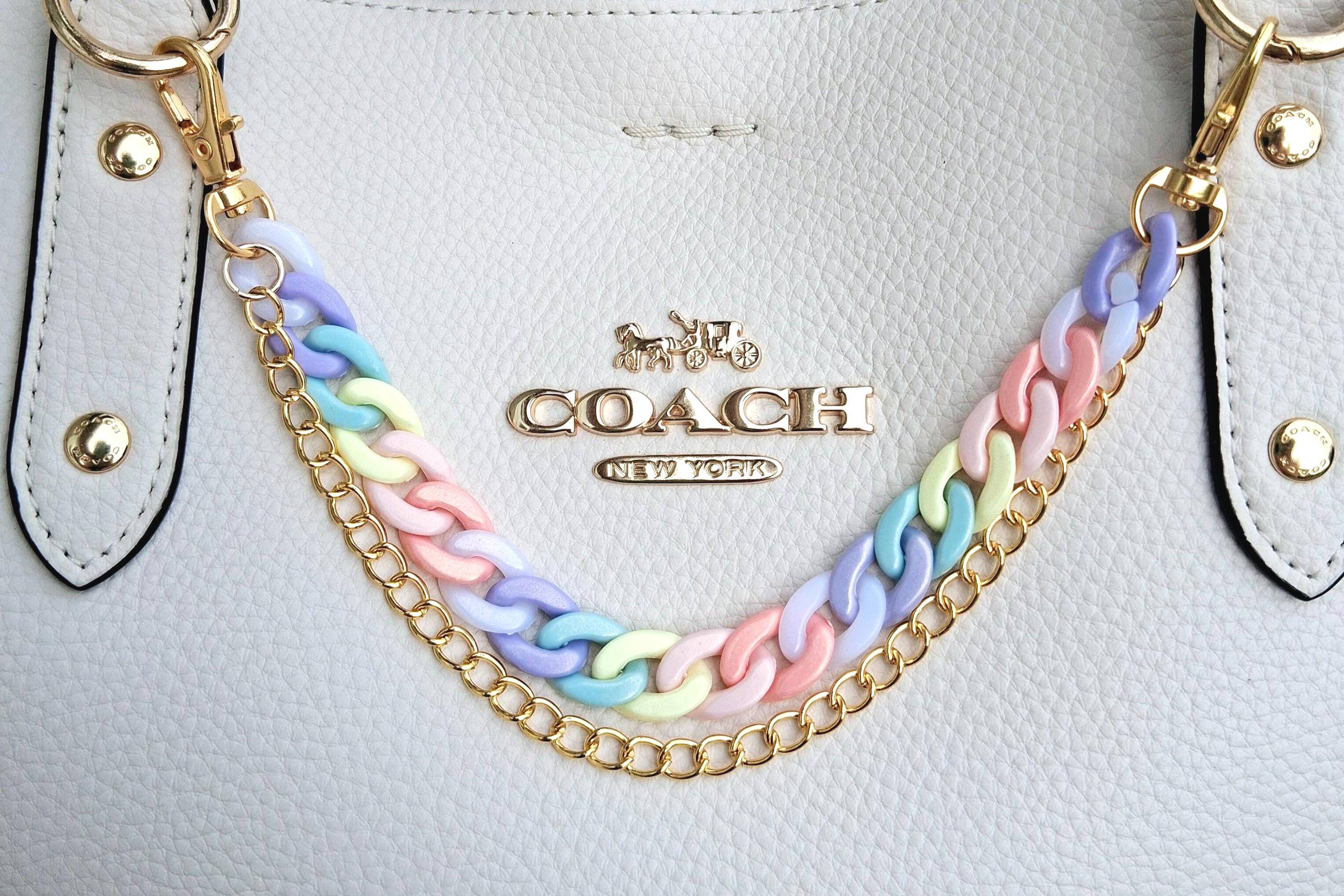 Pastel Pearl Acrylic Purse Chain: Candy Color Bag Charm