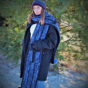 Crochet Pocket Super Scarf -PATTERN ONLY- The Lydia Pocket Super Scarf