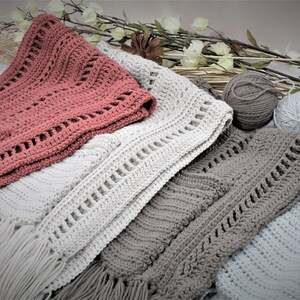 Crochet Pocket Scarf PATTERN ONLY The Western Wind Pocket Scarf image 9