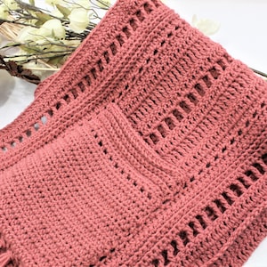 Crochet Pocket Scarf PATTERN ONLY The Western Wind Pocket Scarf image 1