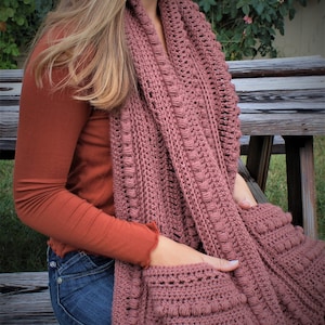 Crochet Pocket Scarf-Pattern ONLY- The Dani Pocket Scarf