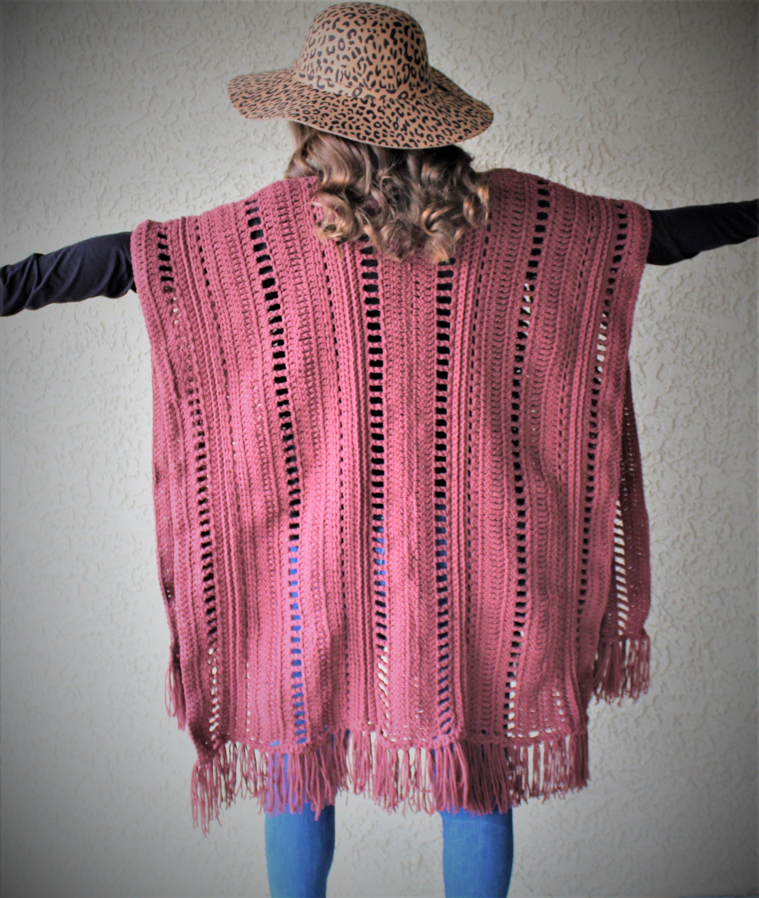 Crochet Pocket Ruana Pattern: the Western Wind (PDF Pattern) - Etsy