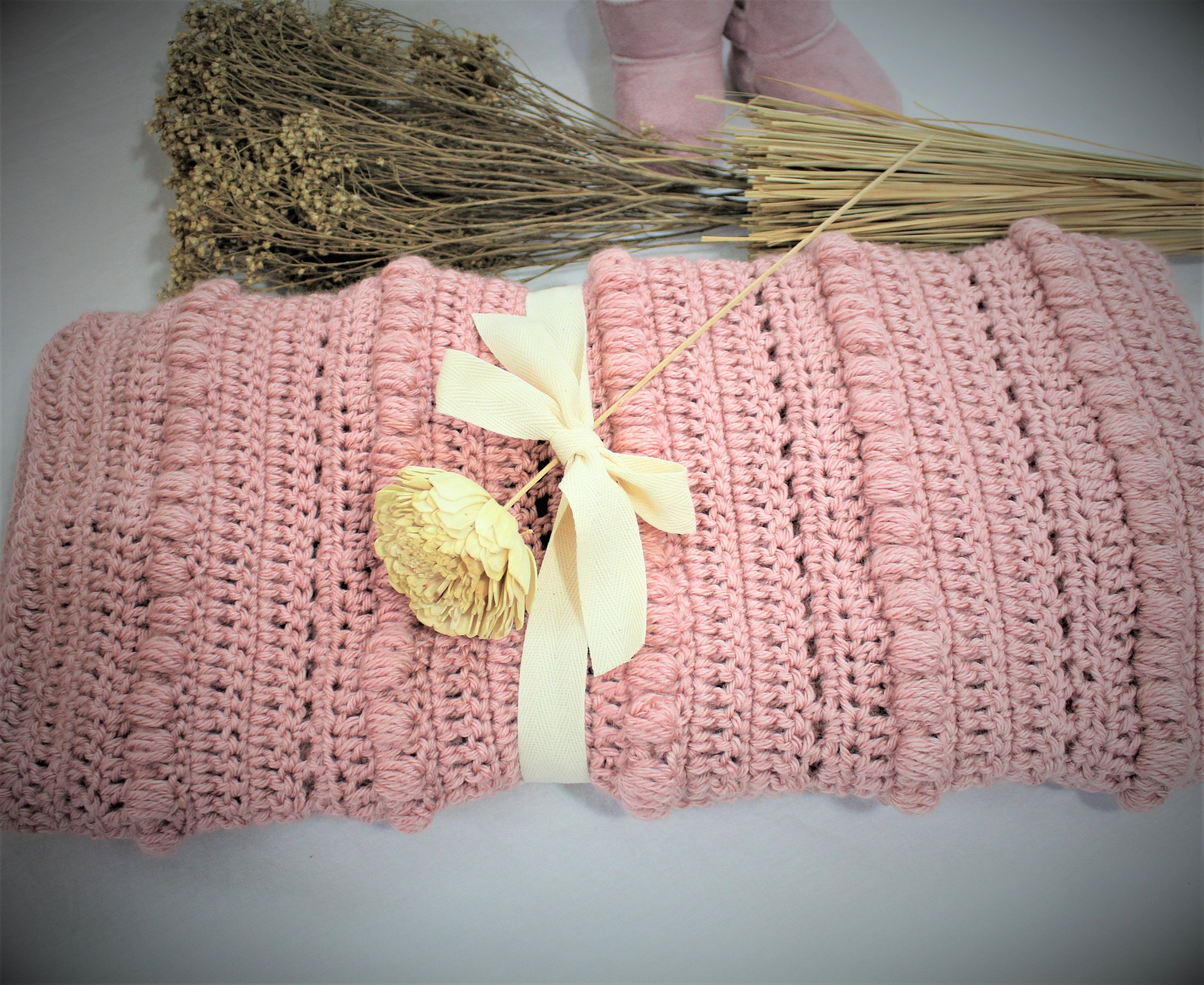 35 Crochet Patterns for Babies and Kids That Are Too Cute to Miss 5 Crochet Baby Blanket-Ree's Puff Stitch Baby