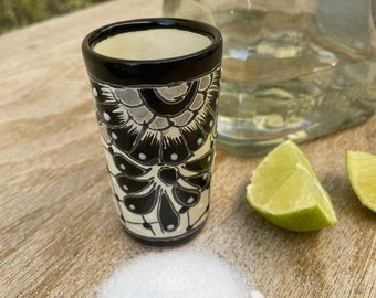 Talavera Single Shot Glass - Tequilero Talavera Individual - Mexican Talavera Shot Glass