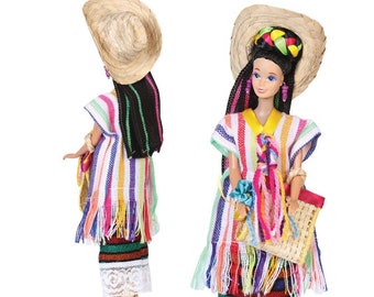 Barbie mexicaine - Poupée Maria - Poupée mexicaine - Muneca Mexicana - Poupées représentant chaque État du Mexique - Poupées régionales artisanales