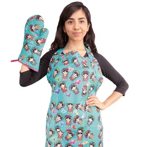 Maria Doll Apron - Mexican Maria Bonita Apron, Tortilla Warmer & Oven Mitt Available As Set Or Individually