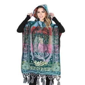Mexican Poncho - Different Colors And Designs - Pullover Poncho - Poncho Mexicano - Capa Mexicana - Woman Poncho - Ladies Poncho