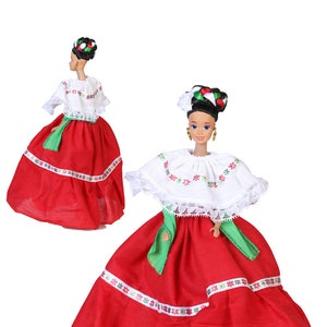 Mexican Barbie - Maria Doll - Mexican Doll - Muneca Mexicana -Dolls Representing Each State Of Mexico - Artisanal Regional Dolls