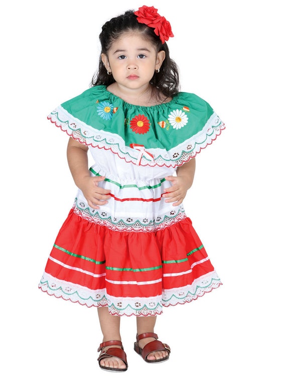 Mexican Girl Dress Vestido Mexicano Para Nina Cinco De - Etsy Canada