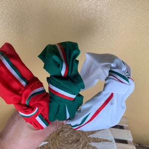 Fascia per capelli con ciuffo messicano - Fascia per capelli con colori della bandiera messicana - Vestito per feste messicane