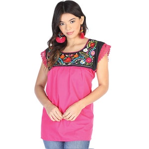 Embroidered Blouse - Mexican Blouse - Artisanal Embroidered Blouse - Floral Blouse - Mexican Blouse
