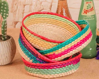Tortilla Warmer Basket - Palm Leave Tortilla Warmer - Tortillero Mexicano - Handwoven With Palm Leave Artisanal Tortilla Basket Warmer