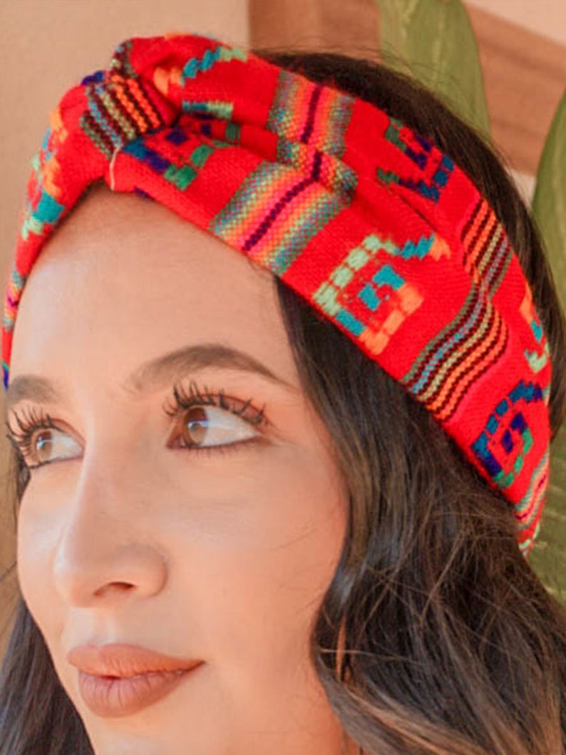 Mexican Serape/Cambaya Knotted Headwrap Turbans image 3