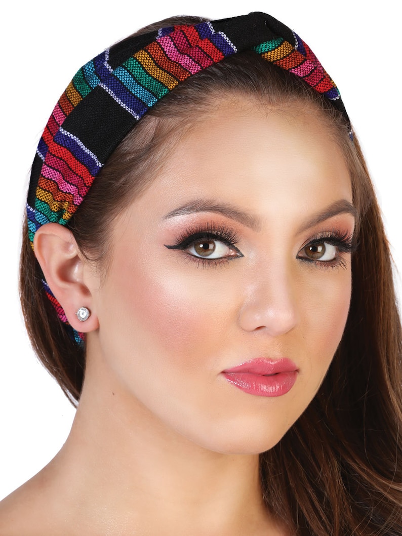 Mexican Serape/Cambaya Knotted Headwrap Turbans image 5