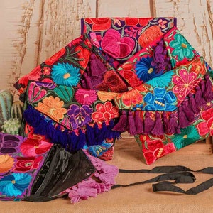 Mexican Artisanal Bag - Crossbody Embroidered Bag - Artisanal Crossbody Bag - Embroidered Clutch Bag - Mexican Crossbody