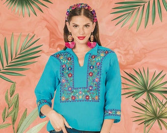 Blusa Bordada Mexicana | Etsy