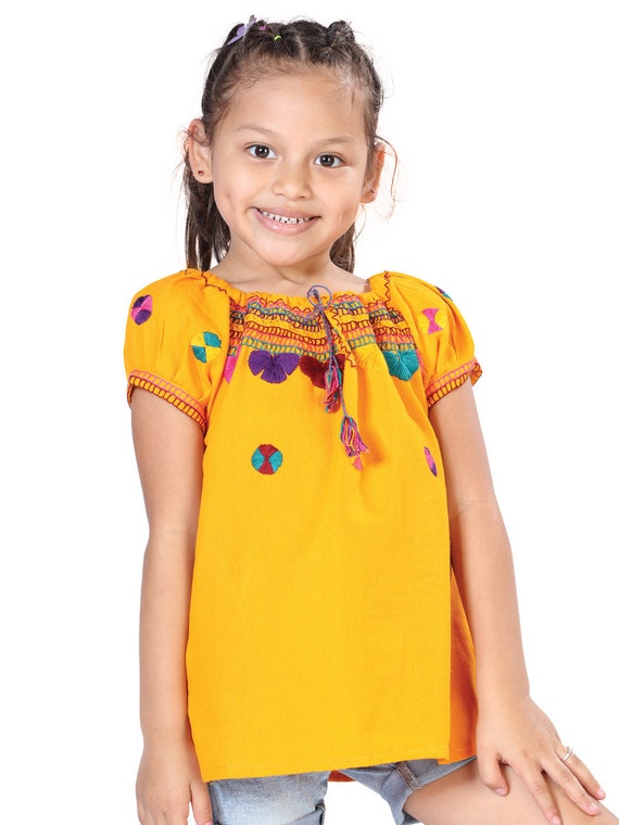 Blusa bordada para niña sales