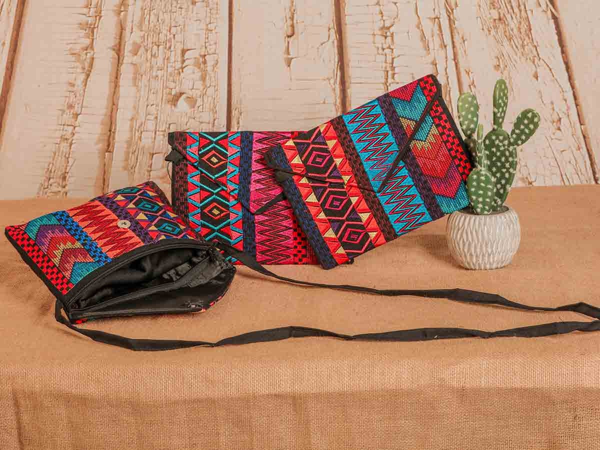 Mexican Artisanal Bag - Crossbody Embroidered Bag - Artisanal Crossbody Bag - Embroidered Clutch Bag - Mexican Crossbody
