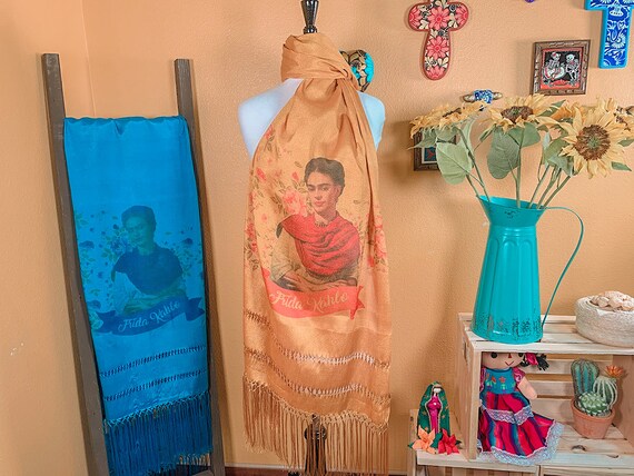 Châle Pashmina Mexicain Frida Kahlo - En Viscose, Multicolore - Neuf Sans étiquette