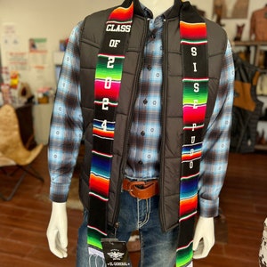 Mexican Graduation Stole 2024 - Serape Graduation Stole 2024 - Estola De Graduacion Mexicana - Si Se Pudo Class Of 2024