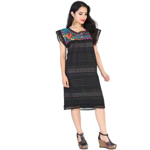 Mexican Embroidered Dress - Traditional Embroidered Dress