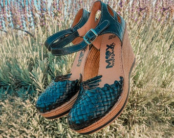 Mexican Sandals - Mexican Wedges - Mexican Artisanal Wedges - Huaraches Artesanales - Huaraches Mexicanos - Cute Summer Wedges