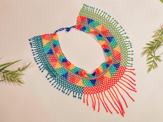 Jewelry Set Handmade Mexican Jewelry Teotl Beaded Necklace Set