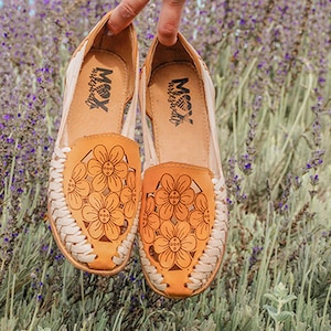 Mexican Sandals - Mexican Flats - Slip On Sandals - Mexican Artisanal Sandals - Huaraches Artesanales - Huaraches Mexicanos