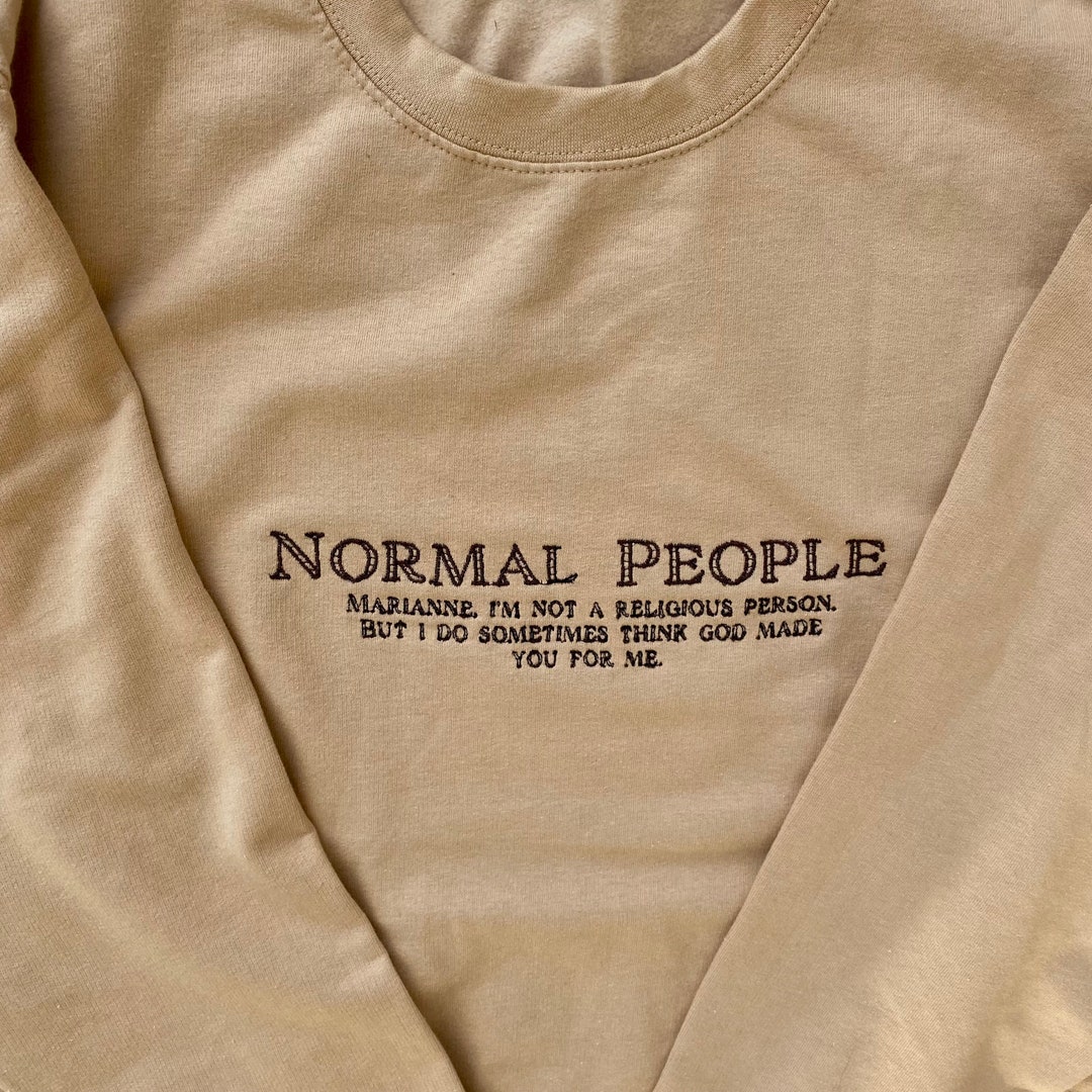 Normal People Inspired Embroidered Sweatshirt - the Clique Clothing - Etsy