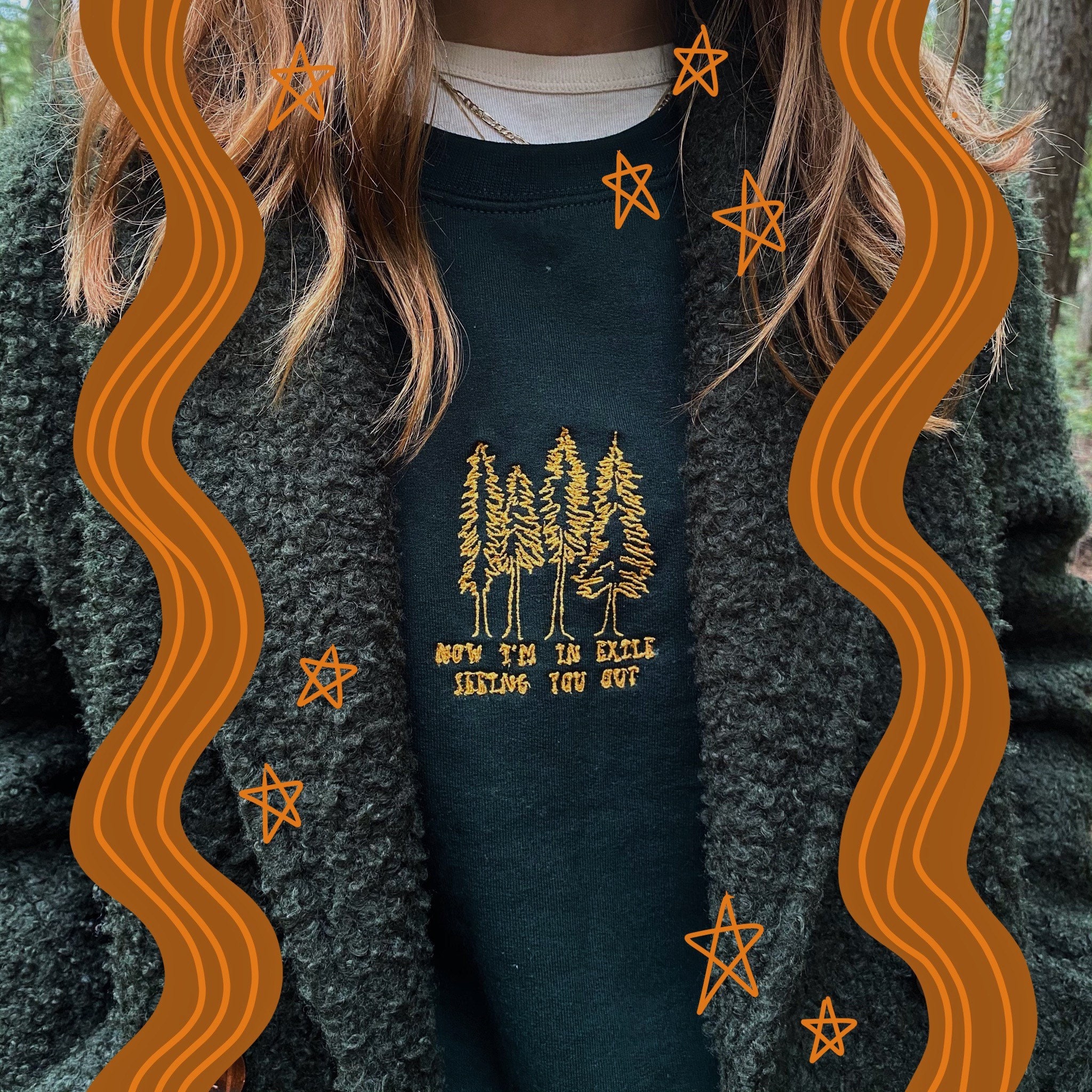 taylor swift embroidered crewneck