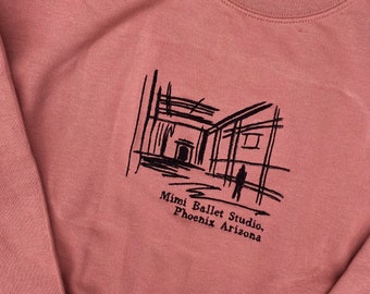 Ballet Studio Embroidered Sweatshirt (Twilight Inspired, Forks, Twilight Merch, Edward and Bella, Birthday Gift)- The Clique Clothing