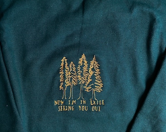 Exile TS Embroidered Sweatshirt (Taylor, Gift for fans, Fan Merch)- The Clique Clothing