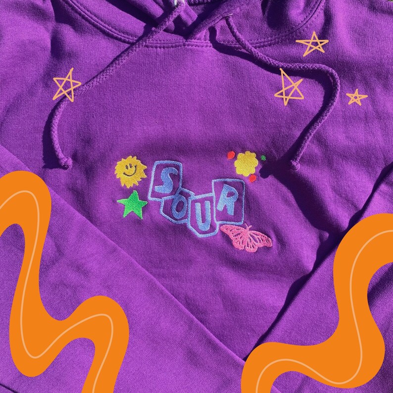 Sour Olivia Inspired Embroidered Hoodie - The Clique Clothing 