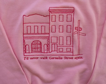 Cornelia St Embroidered Sweatshirt (TS Lover inspired, Taylor, Taylor Merch, Fan Merch, Gift Idea)- The Clique Clothing