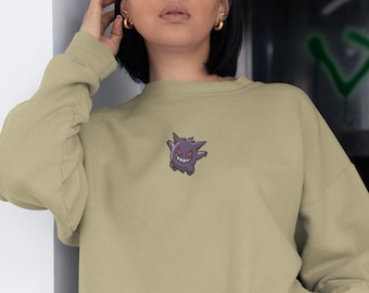 Gengar Hoodie | Gengar Shirt | Gengar bestickt | Gengar Sweatshirt | Unisex Sweatshirt | Anime