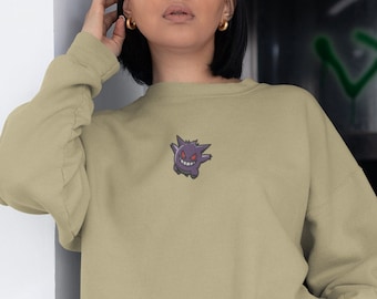 Sudadera con capucha Gengar / Camisa Gengar / Gengar bordado / Sudadera Gengar / Sudadera unisex / Anime