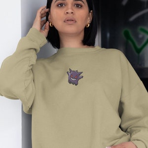 Gengar Hoodie | Gengar Shirt | Gengar embroidered | Gengar Sweatshirt| Unisex Sweatshirt | Anime