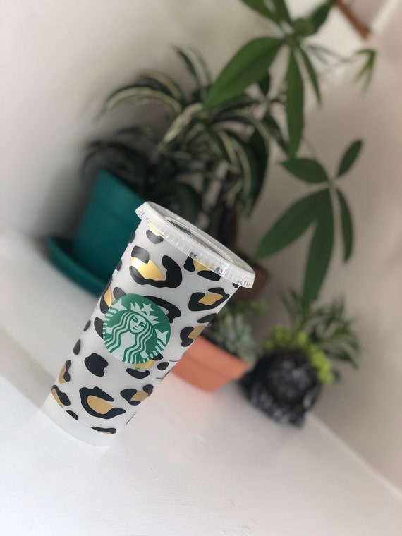 Leopard Print Starbucks Tumbler | Starbucks Cold Cup | Leopard Print Tumbler