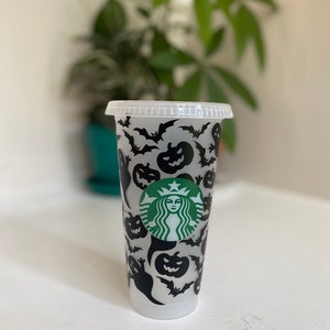 Halloween Starbucks Tumbler | Starbucks Cold Cup | Spooky Starbucks Cup