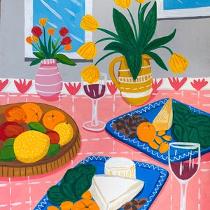 Aperitif in Color - gouache print