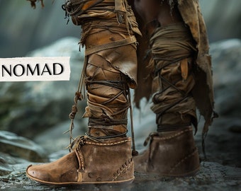 Richly-Hued Medieval Boots - Men and Women- Handcrafted Leather Shoes for LARP & Renaissance Fairs