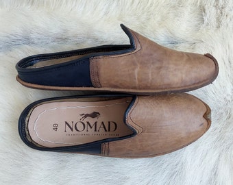 Leather Grounding Slippers Handmade House Shoes for Women Men Gift for Her Him
