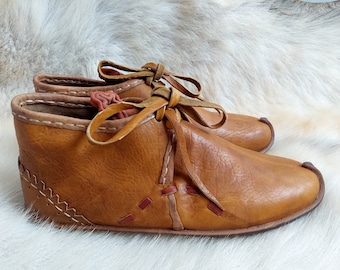 Buty wojownika z czasów starożytnego Imperium Hunów, tureckie skórzane buty, średniowieczne wsuwane buty, ręcznie robione kapcie, wikingowie, mężczyźni i kobiety, sandały, prezenty