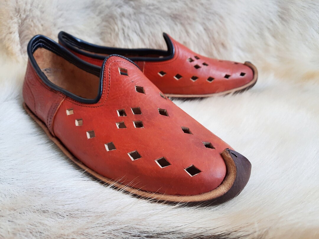 Marco Polo Traveler Shoes Bohemian Slip Ons Traditional Turkish Medieval  Leather Slippers Mens Womens Summer Travel Flat Babette Gifts