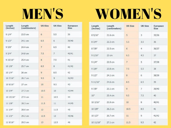 Conversion Pointure Chaussure Femme Vs Homme Size Chart Homme En