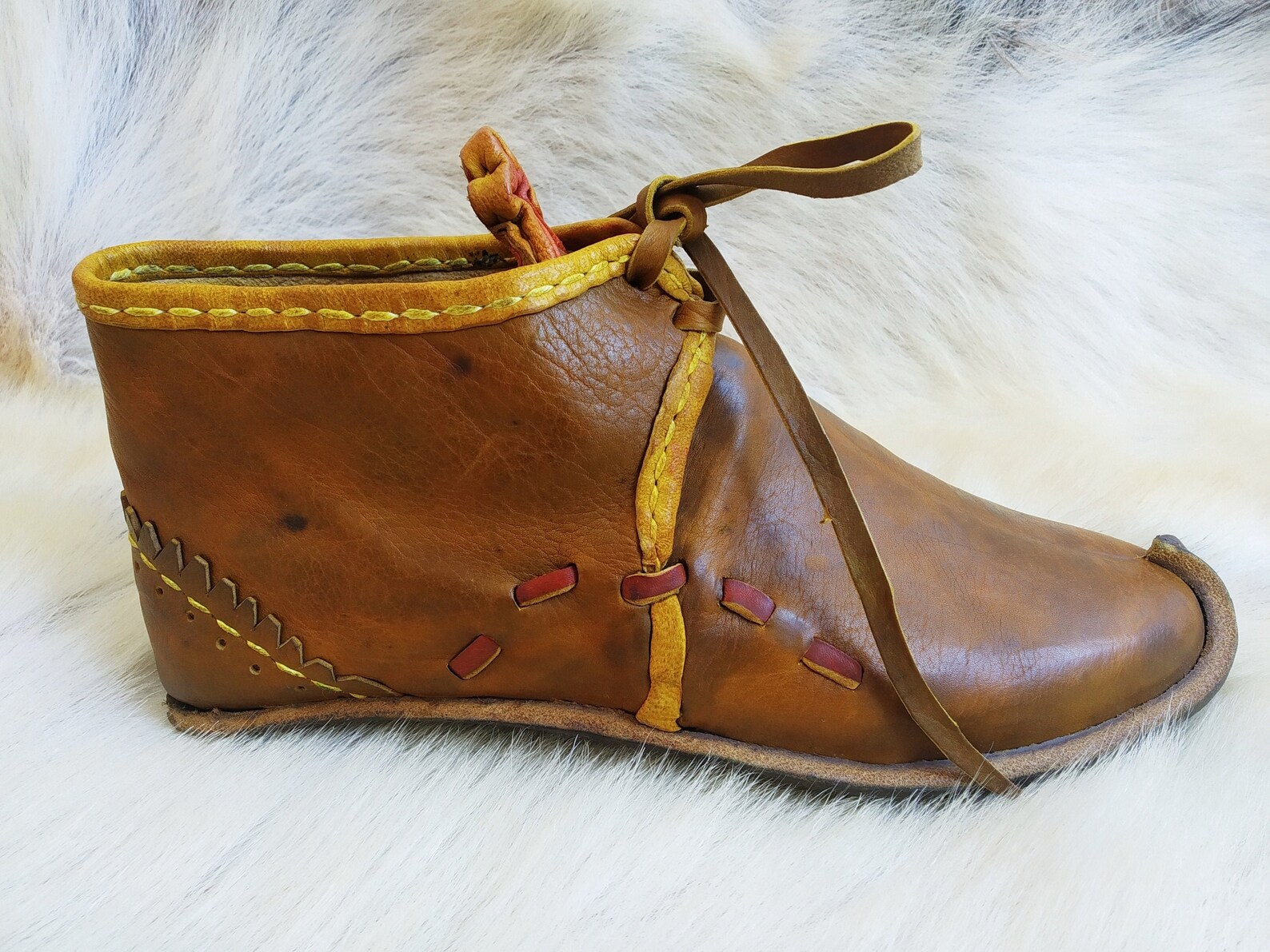 Ottoman Soltan Low Boots Yellow Medieval Turkish Leather Shoes Etsy