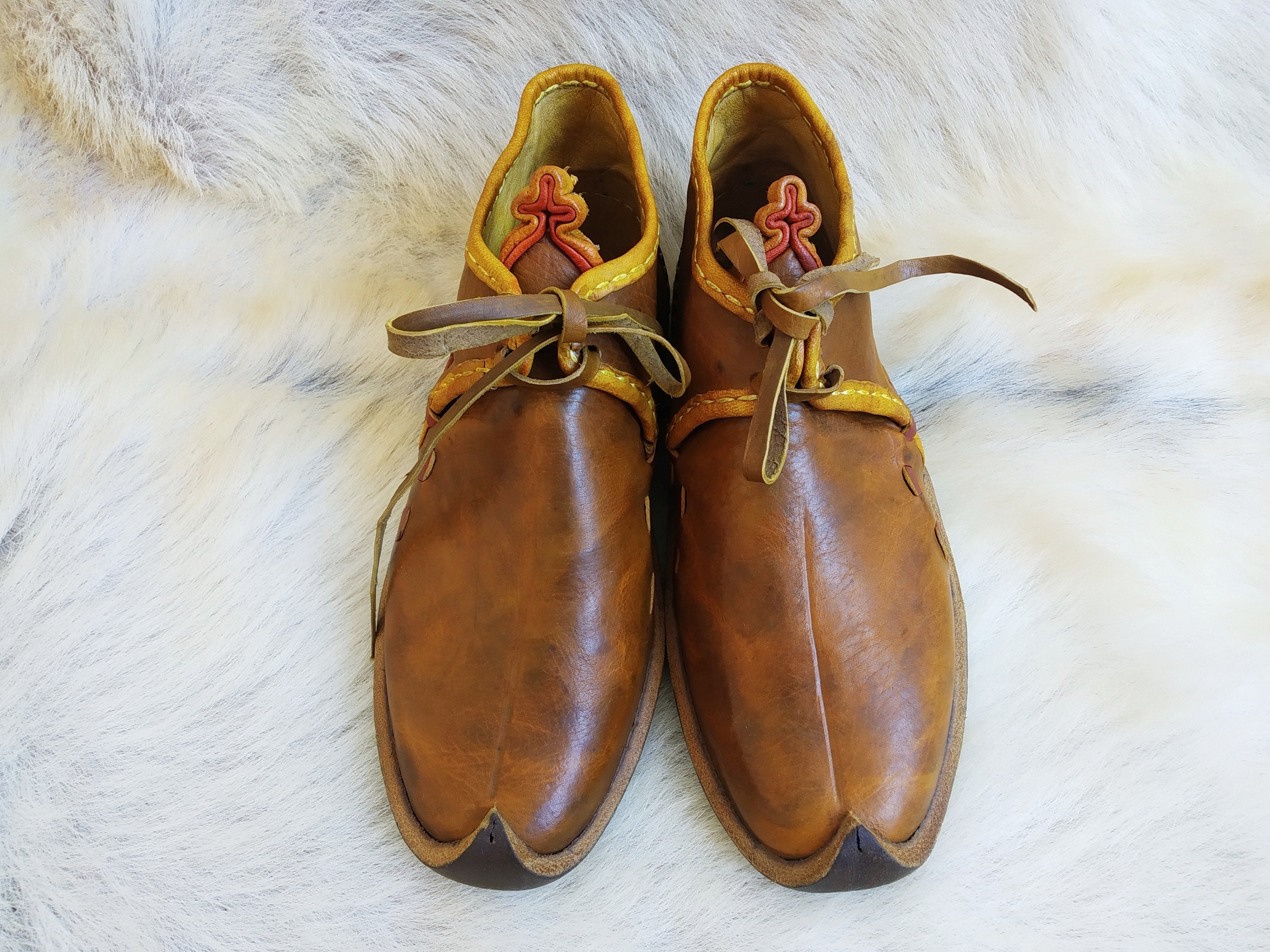 Ottoman Soltan Low Boots Yellow Medieval Turkish Leather Shoes Etsy