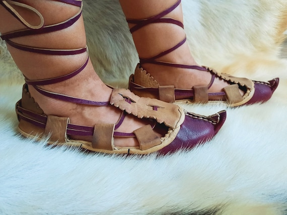 Handmade Traditional Sandals Medieval Turkish Shoes Leather Slip Ons Loafers Slippers Flats Moccasins Men's Women's Yemeni Vintage Gift